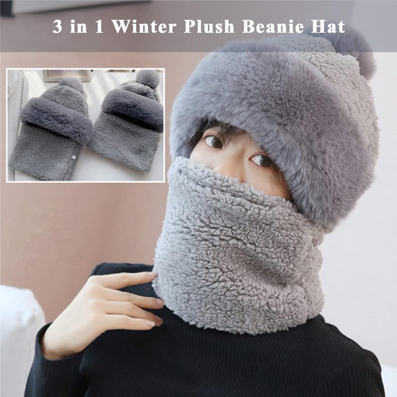 Cozy Knit Beanie Hat and Scarf Set for Women, Soft Warm Beanies for Fall & Winter, Warm Hat Scarf Stylish Winter Accessories for Girl Gift