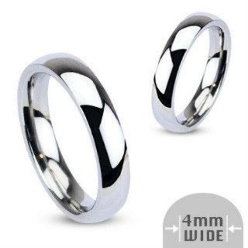 Silver Stainless Steel Ring Plain Wedding Band Male Female 3mm-6mm Sizes 4-13