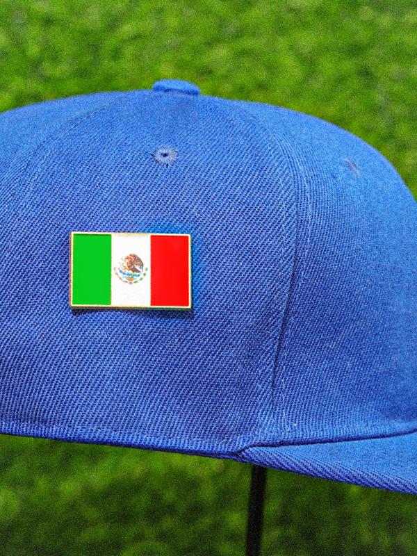 Creative Flag Design Baseball Cap Decoration, Fashionable Alloy Badge for Daily Clothing Decor, Trendy All-match & Exquisite Brooch for Birthday Gift