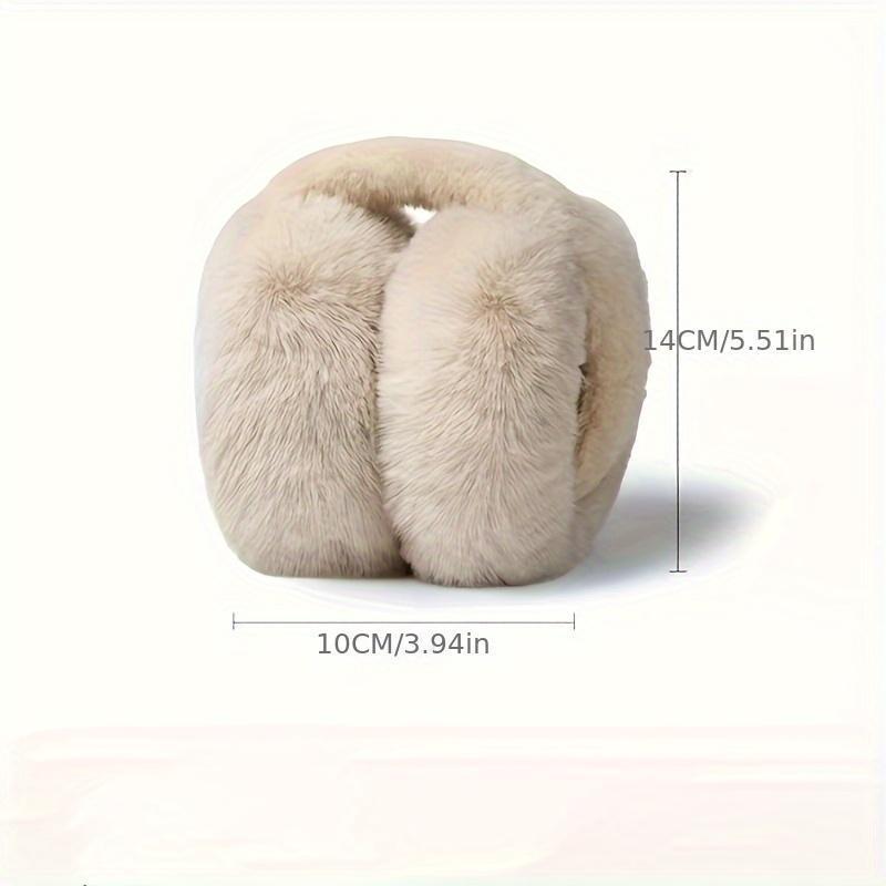 Women's Earmuffs Made of Artificial Fur for Warmth, Cute Winter Plush Earmuffs, Adjustable、 Foldable and Elastic Fit Earmuffs for Warmth in Winter，Christmas Present