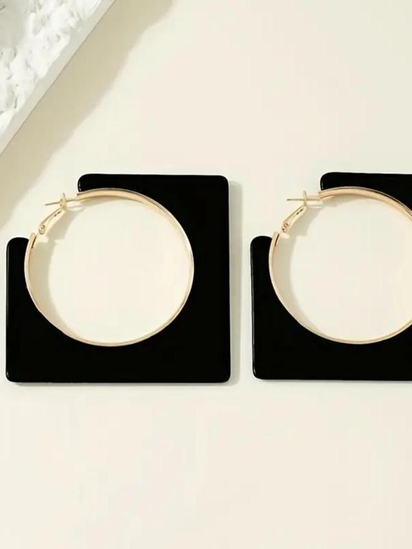 1 Pair Asymmetrical Design Dangle Earrings, Fashionable Acrylic Earrings for Women, Daily Use, Daily Clothing Decor, Trendy All-match & Exquisite Jewelry for Birthday Gift