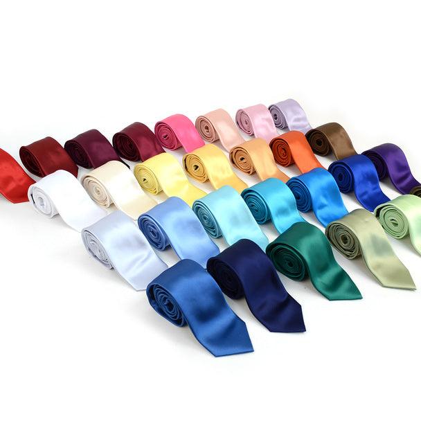 Men's Tie - Solid Color Premium Quality Formal Tied - Decorative Tipping