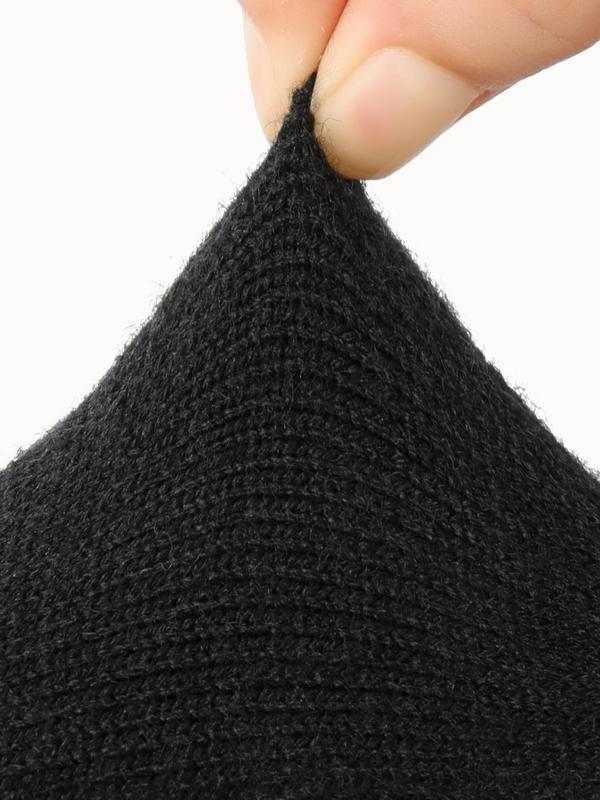 Men's Solid Color Touch Screen Gloves, Casual Non-slip Warm Gloves for Fall & Winter, Fashion Accessories for Men