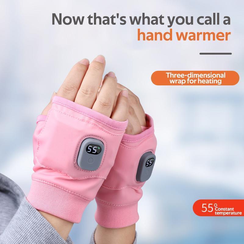 Portable Heating Gloves, Rechargeable Hand Warmer with Digital Display, Heated Gloves with 3 Temperature Modes for Home Use