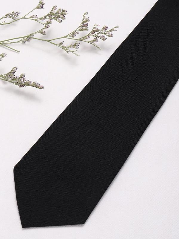 Solid Color Tie, Adjustable Tied Neckwear Prom Necktie for Men Women, Business Formal Dress Shirt Accessory