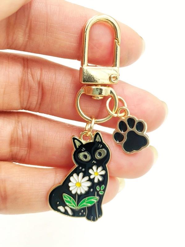 Cute Cat Design Keychain, Animal Paw Design Key Chain, Fashion Accessories for Men & Women, Wallet Car Pendant