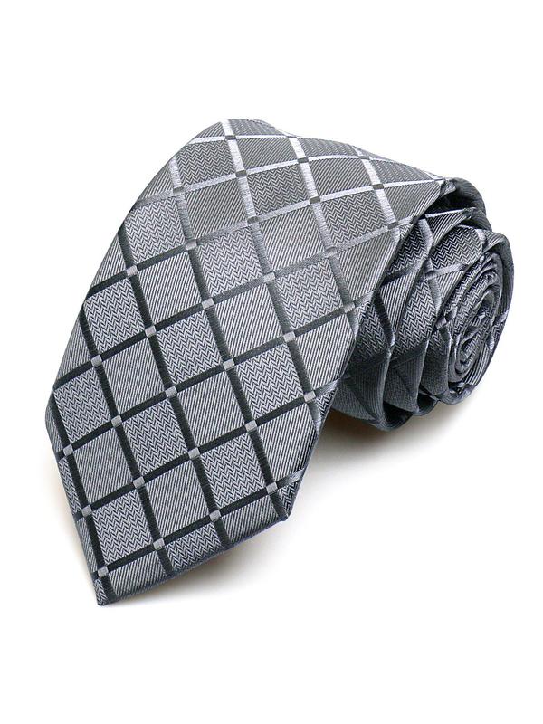 Men's Business Style Argyle Pattern Tie, Fashion Necktie for Men, Casual Neckwear for Work Office, Daily Clothing Decor