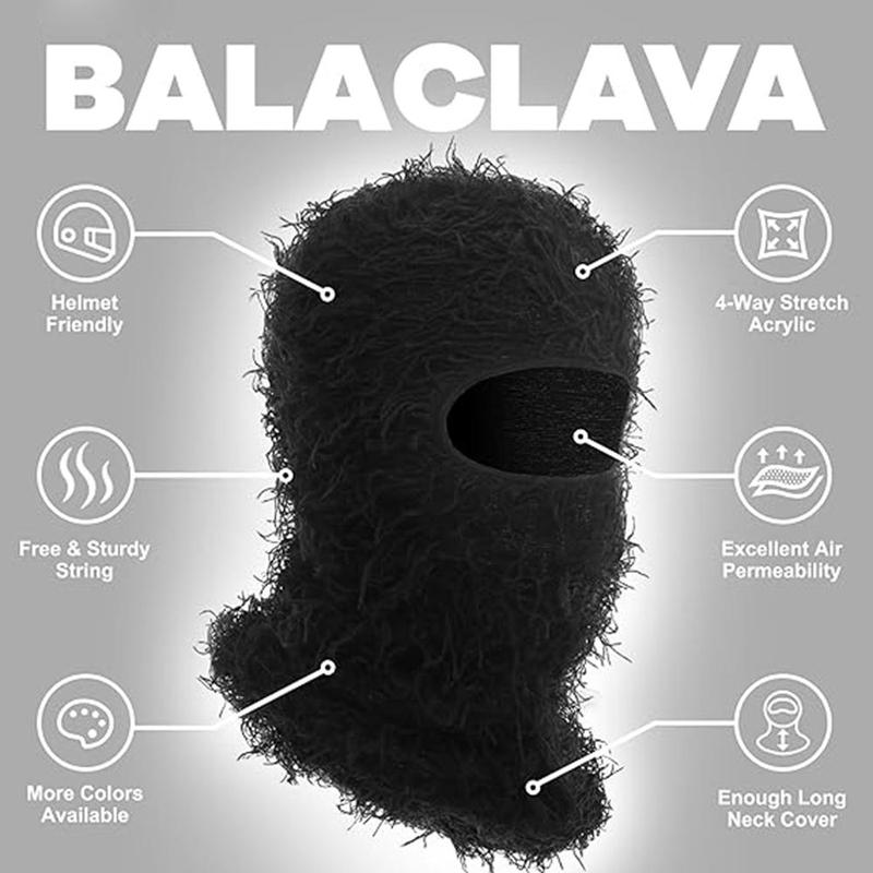 3 Styles Distressed Knit Balaclava Ski Mask - Windproof Full Face Cover for Male Female