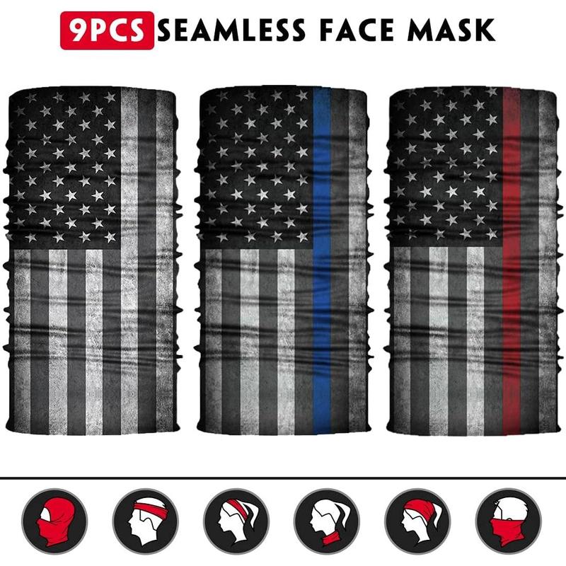 Neck Gaiter Face Mask Men Women,Seamless Bandana Rave Face Cover Scarf Mask,Balaclava,Headband, Head Wrap,Headwear