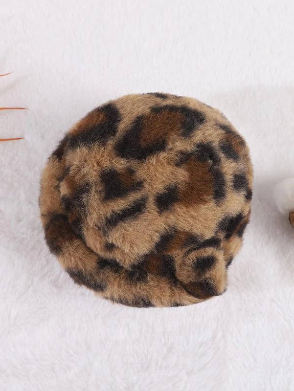 Leopard Pattern Fuzzy Earmuffs