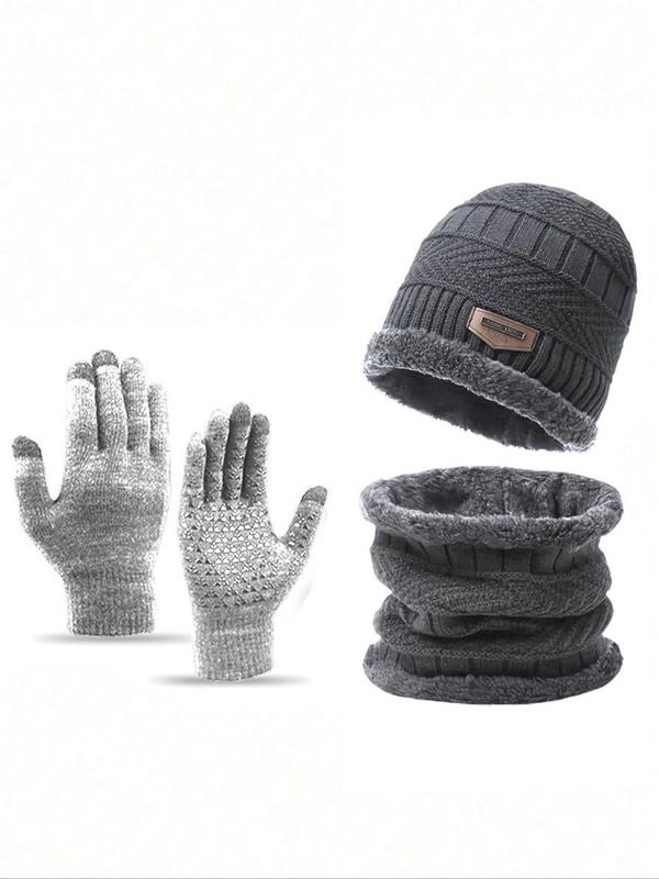 Winter Warm Hat & Neck Warmer & Gloves & Socks Set, Casual Outdoor Sports Hat & Neck Warmer & Gloves & Socks Set for Fall & Winter, Fashion Accessories for Men