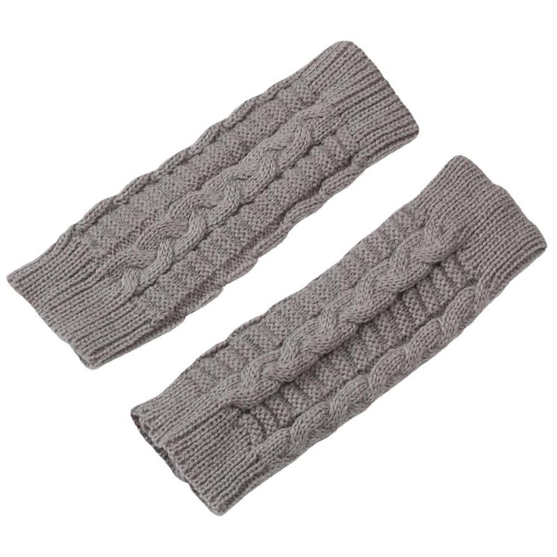 Knitted Half-finger Gloves for Women, 1 Pair Casual Winter Warm Gloves, Fashionable Outdoor Sports Fingerless Gloves for Autumn and Winter, Winter Outdoor Accessories, Gym Accessories