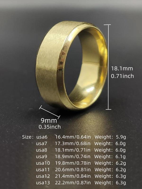 Plain Stainless Steel Ring for Musical Festival, Summer 2024 Daily Streetwear Hip Hop Goth Jewelry for Women Men, Clean Girl Outfit Accessory for Teen Girl Fall