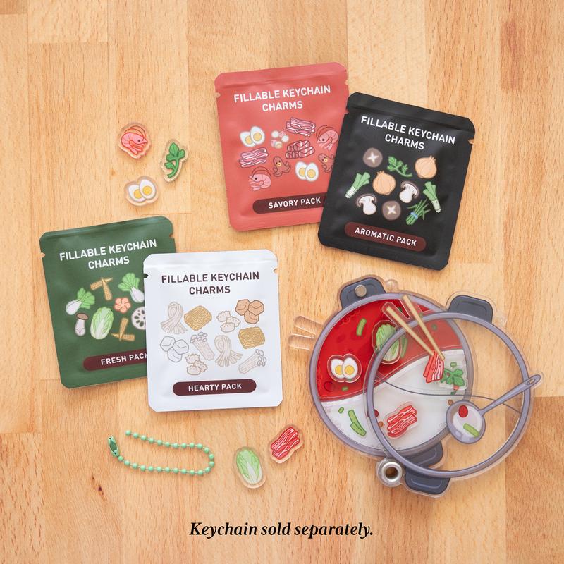 Hot Pot Fillable Keychain Charms Blind Booster Packs