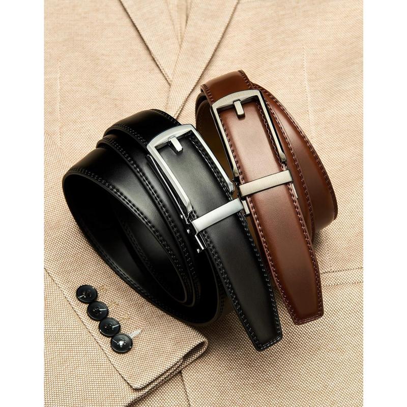 CHAOREN Click Belt for Men 2 Pack - Mens Dress Belt 1 1 4