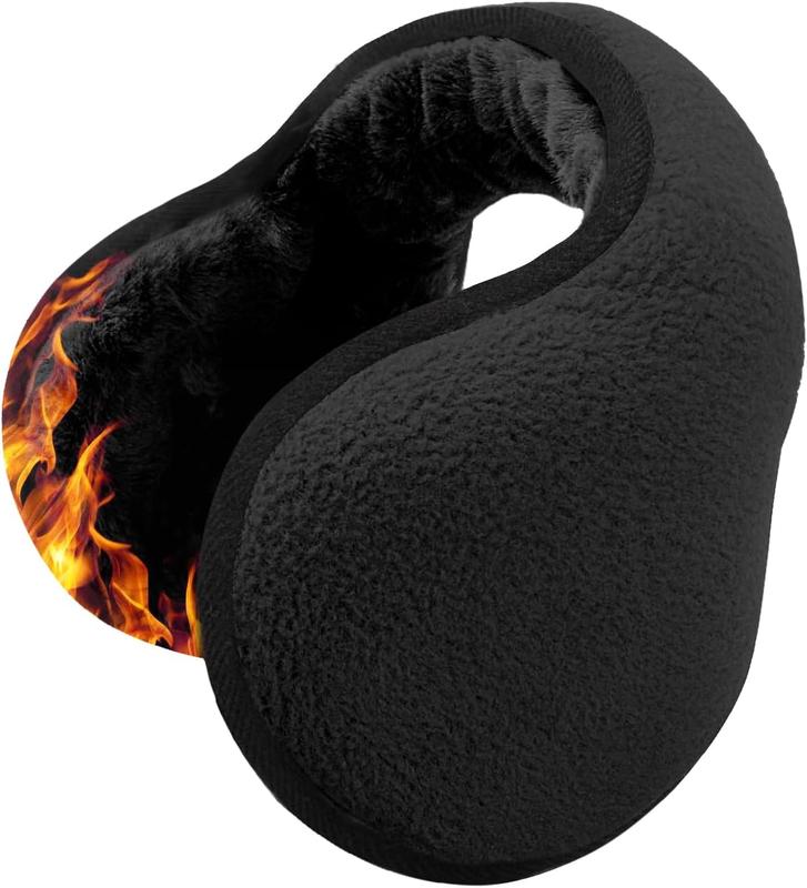 Winter Ear Muffs for Men Women Fleece Ear Warmers for Cold Weather Running-Behind the  Earmuffs Adjustable