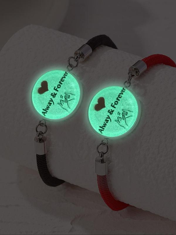 Magnetic Couple Bracelet, Fashionable Luminous Bracelet for Women & Men, Trendy All-match & Exquisite Jewelry for Birthday Gift