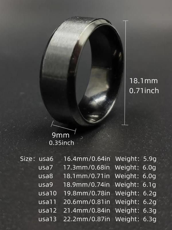 Plain Stainless Steel Ring for Musical Festival, Summer 2024 Daily Streetwear Hip Hop Goth Jewelry for Women Men, Clean Girl Outfit Accessory for Teen Girl Fall