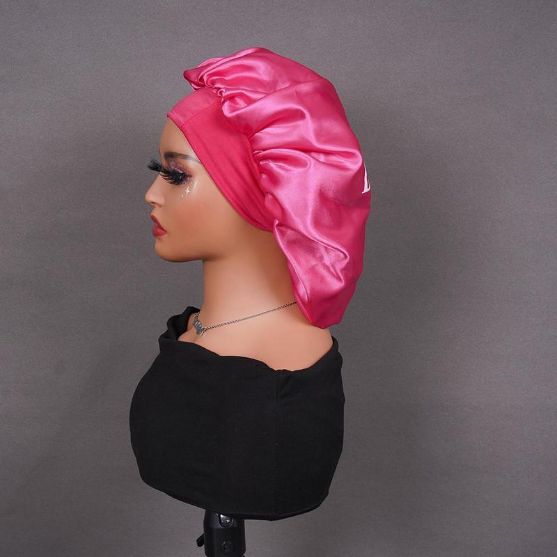 BGMgirl Hair Pink Silk Bonnet Soft Bonnet Sleeping Hat For Women Hair Care Bonnet Hair Extensions