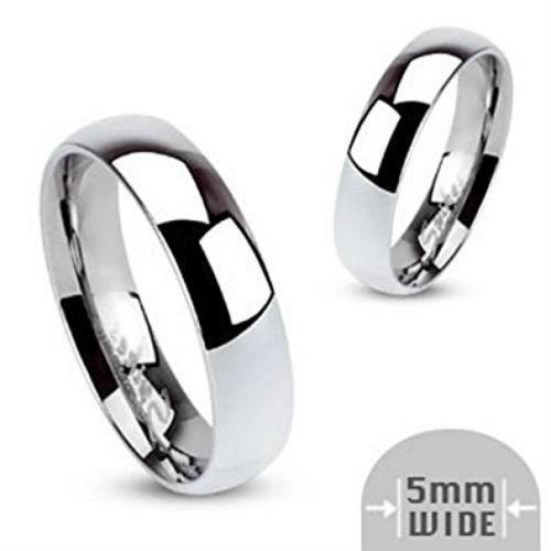 Silver Stainless Steel Ring Plain Wedding Band Male Female 3mm-6mm Sizes 4-13