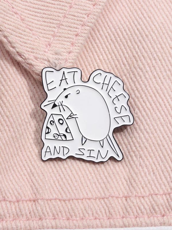 Cute Rat Design Brooch, Fashion Alloy Badge Jewelry for Backpack Hat Gift, Enamel Pin Suitable for Backpacks, Jeans, Scarves, Hats Decoration Fixed Buckle