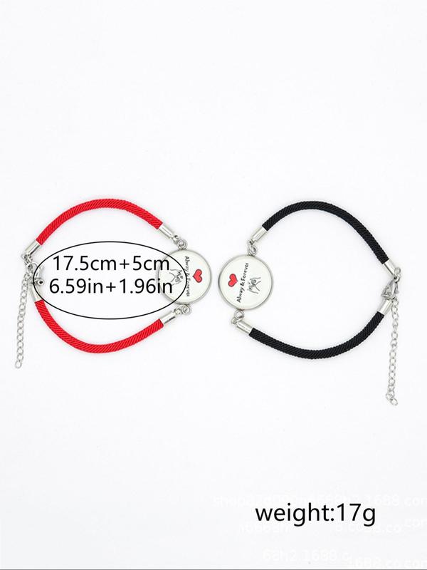 Magnetic Couple Bracelet, Fashionable Luminous Bracelet for Women & Men, Trendy All-match & Exquisite Jewelry for Birthday Gift