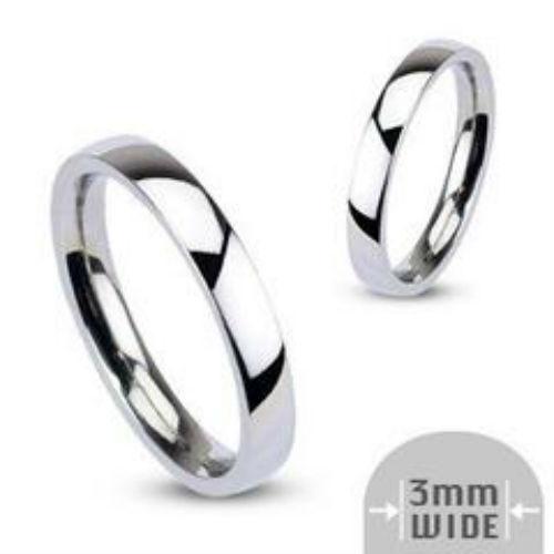 Silver Stainless Steel Ring Plain Wedding Band Male Female 3mm-6mm Sizes 4-13