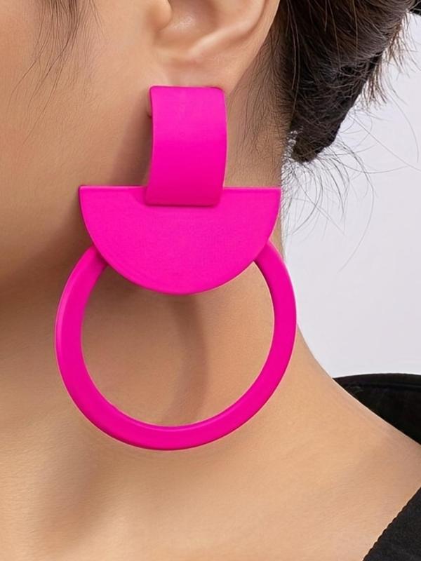 1 Pair Geometric Design Earrings, Drop Earrings For Women For Daily Decoration, Fashionable Earrings for Women, Daily Use