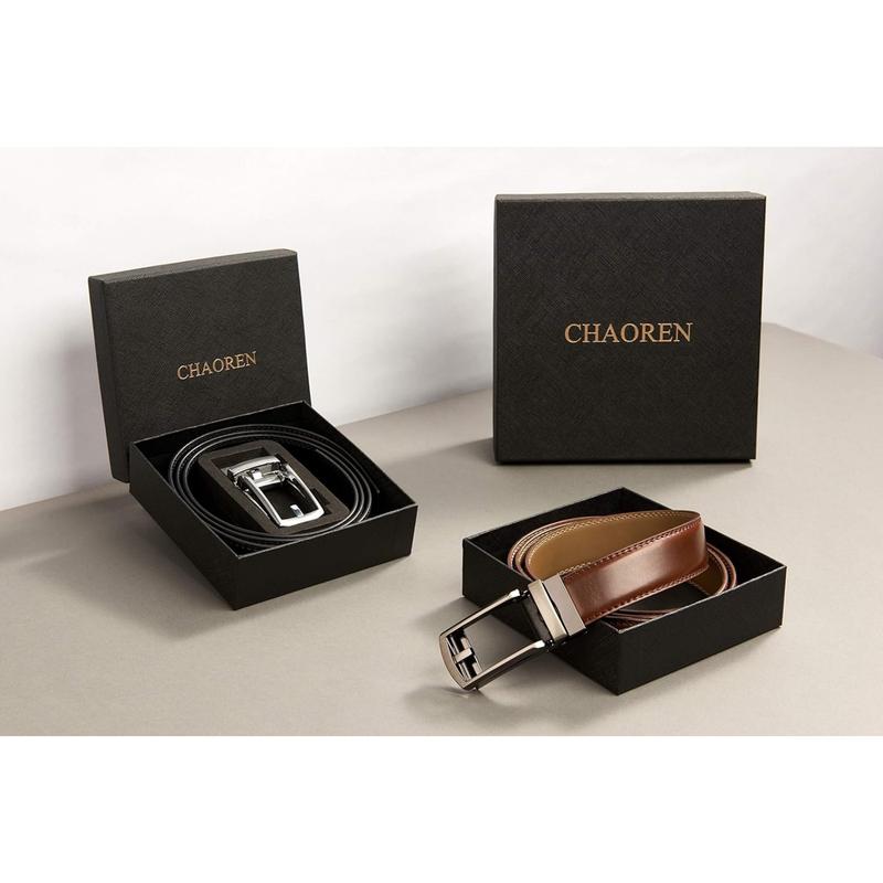 CHAOREN Click Belt for Men 2 Pack - Mens Dress Belt 1 1 4