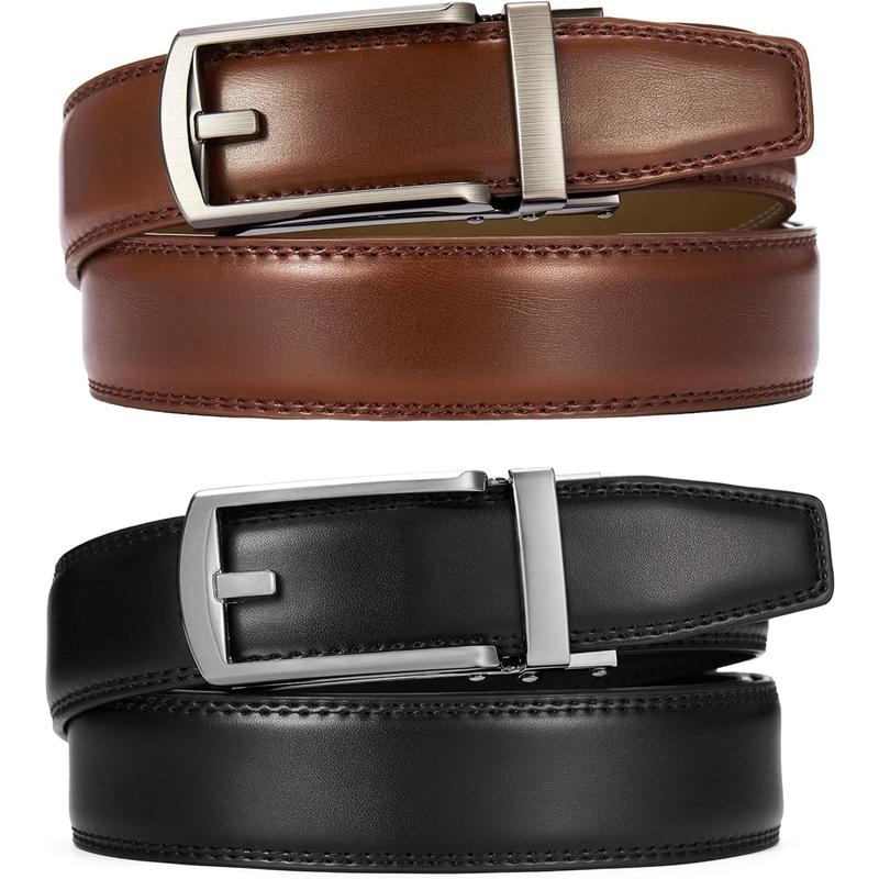 CHAOREN Click Belt for Men 2 Pack - Mens Dress Belt 1 1 4