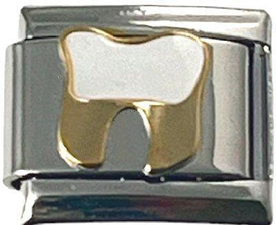 Italian Charm Link Tooth 9mm  - Unisex