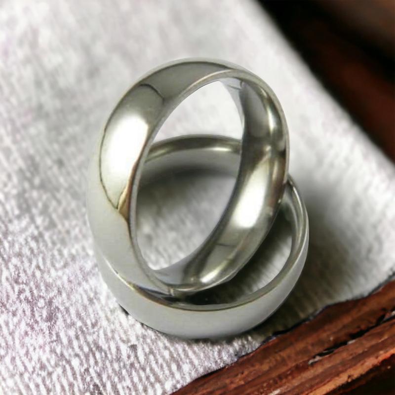 Silver Stainless Steel Ring Plain Wedding Band Male Female 3mm-6mm Sizes 4-13