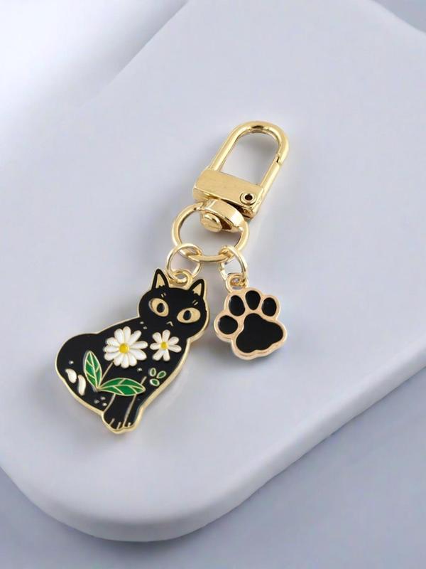 Cute Cat Design Keychain, Animal Paw Design Key Chain, Fashion Accessories for Men & Women, Wallet Car Pendant