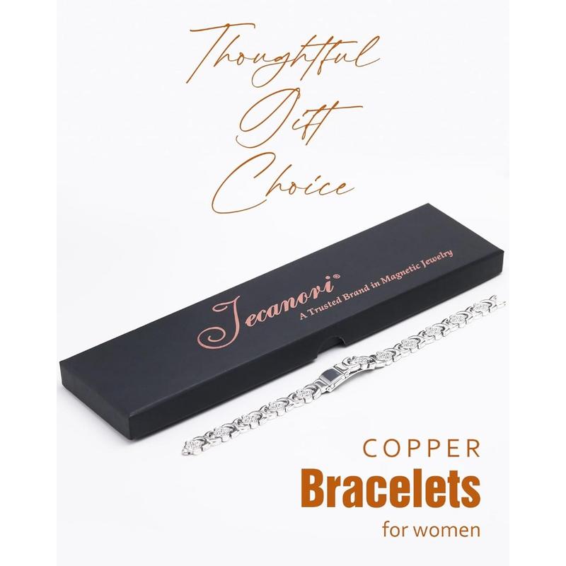 Copper Bracelets for Women, Effective Pure Copper Magnetic Bracelet with 3500 Gauss Magnets