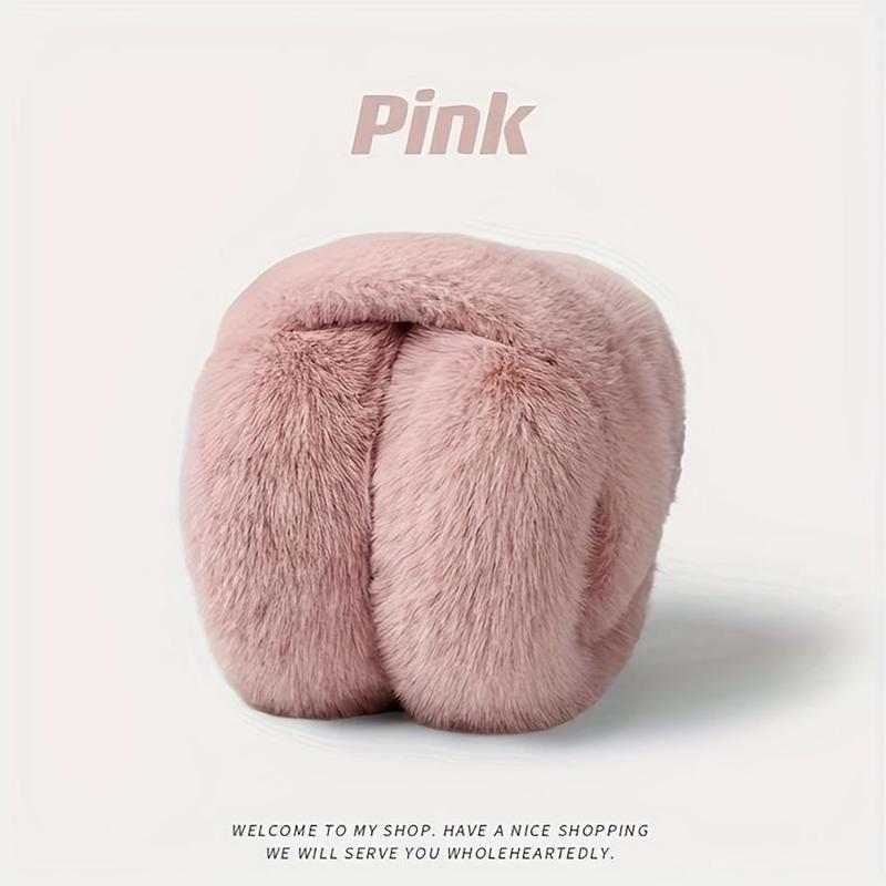 Women's Earmuffs Made of Artificial Fur for Warmth, Cute Winter Plush Earmuffs, Adjustable、 Foldable and Elastic Fit Earmuffs for Warmth in Winter，Christmas Present