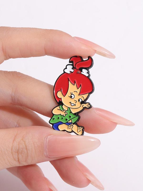 Cartoon Character Design Brooch, Cute Alloy Badge for Daily Clothing Decor, Trendy All-match & Exquisite Brooch for Birthday Gift