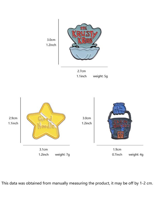 Cute Cartoon Star Design Brooch, Fashion Alloy Badge for Clothes & Hat & Backpack Decor, Trendy All-match & Exquisite Accessories for Birthday Gift