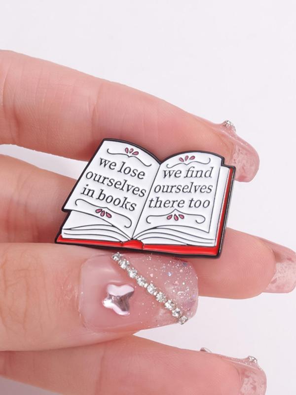 Book Design Brooch Pin, Creative Book Design Brooch, Fashion Accessories for Women & Men, Trendy All-match & Exquisite Brooch for Birthday Gift