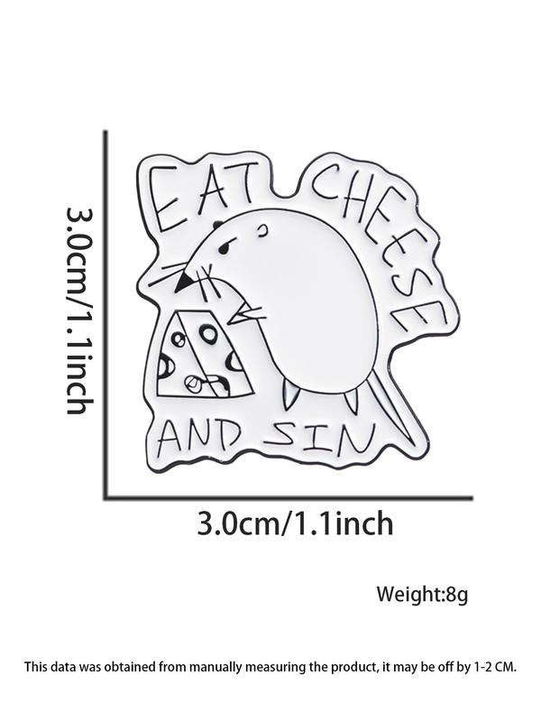 Cute Rat Design Brooch, Fashion Alloy Badge Jewelry for Backpack Hat Gift, Enamel Pin Suitable for Backpacks, Jeans, Scarves, Hats Decoration Fixed Buckle