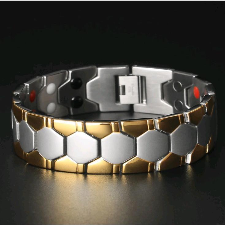 Men's cool magnetic bracelet, magnetic absorption functional efficient super strong magnetic bracelet, adjust the length of the bracelet