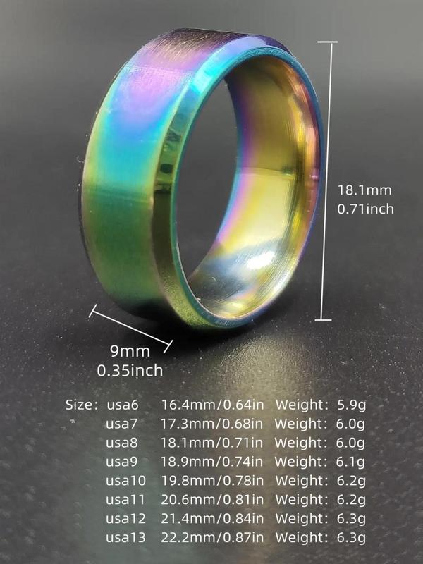 Plain Stainless Steel Ring for Musical Festival, Summer 2024 Daily Streetwear Hip Hop Goth Jewelry for Women Men, Clean Girl Outfit Accessory for Teen Girl Fall