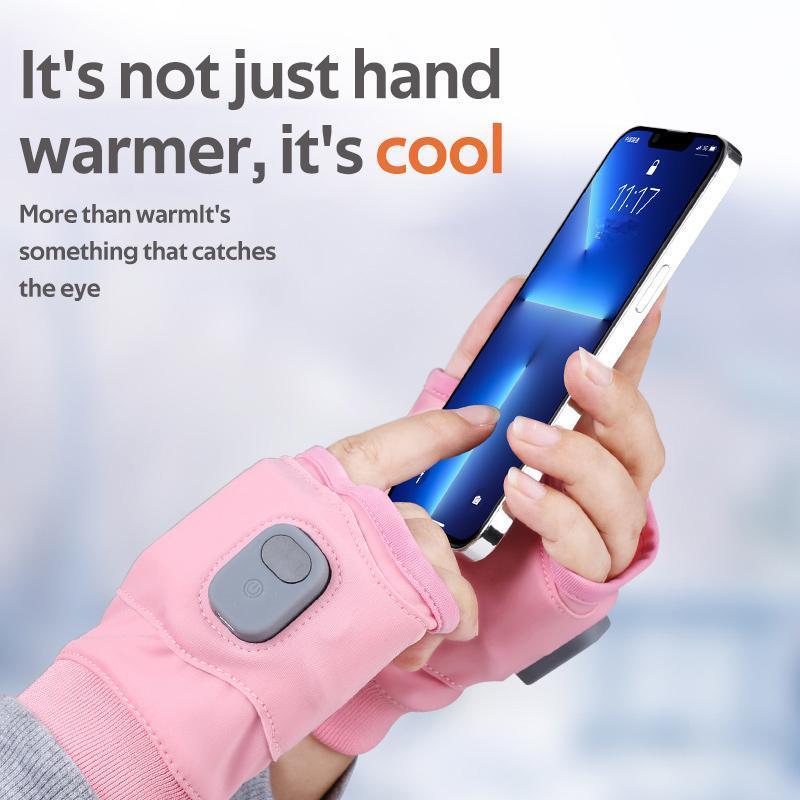 Portable Heating Gloves, Rechargeable Hand Warmer with Digital Display, Heated Gloves with 3 Temperature Modes for Home Use