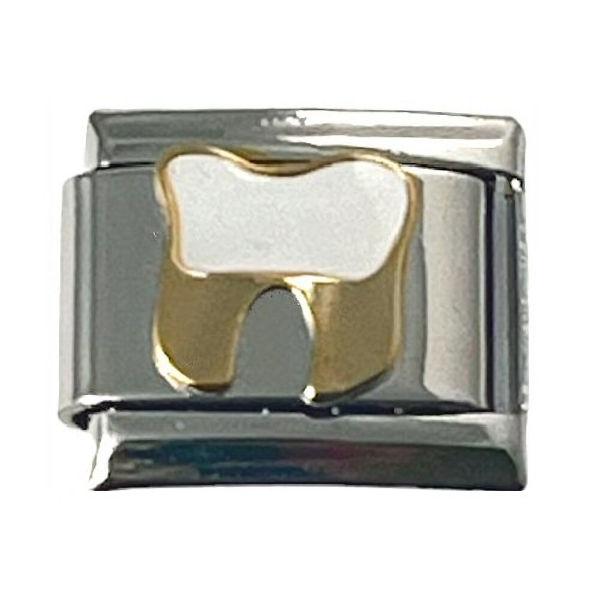 Italian Charm Link Tooth 9mm  - Unisex