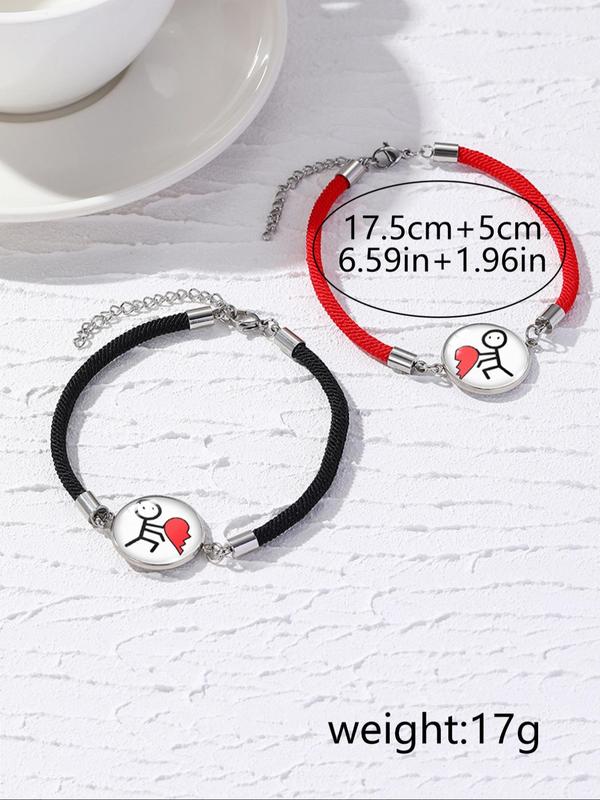 Magnetic Couple Bracelet, Fashionable Luminous Bracelet for Women & Men, Trendy All-match & Exquisite Jewelry for Birthday Gift