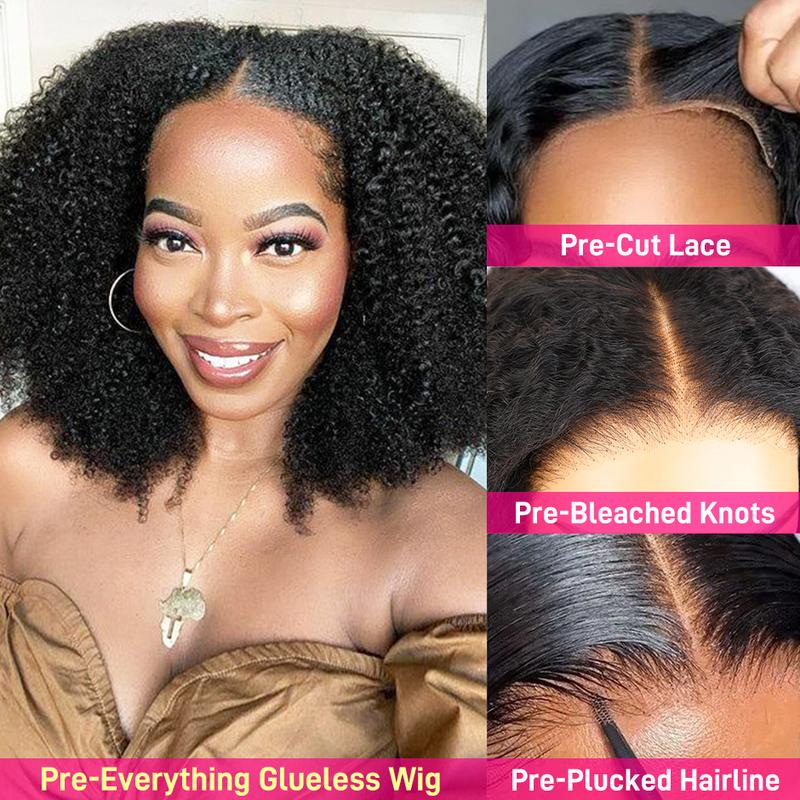 Cyber Monday Deal MORE FACE Wear And Go Glueless Wig Human Hair Pre Cut Lace 4x6 Lace Closure Wig Pre Bleached Wigs Beginner Friendly