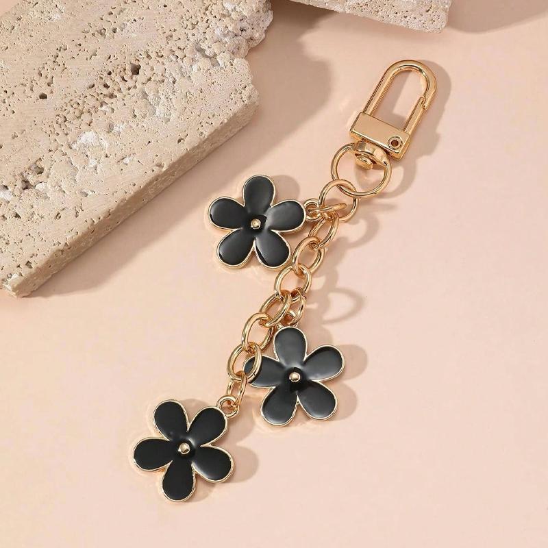 Flower Pendant Keychain, Summer Car Flower Keychain Pendant, Cute Car Decoration for Women and Girls, Car Accessories