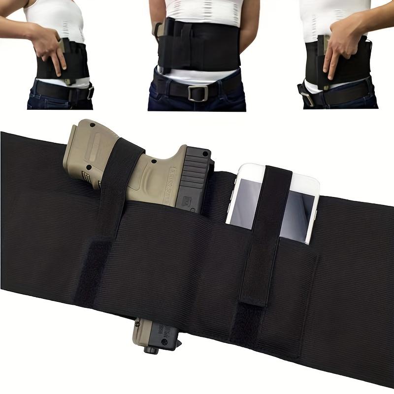 Universal Concealed Abdominal Belt Holster - Compatible with G-series, Luger, M&P Shield, Sig Sauer, Beretta, 1911, and More, Left and Right Hand, with Magazine Bag for Women and Men