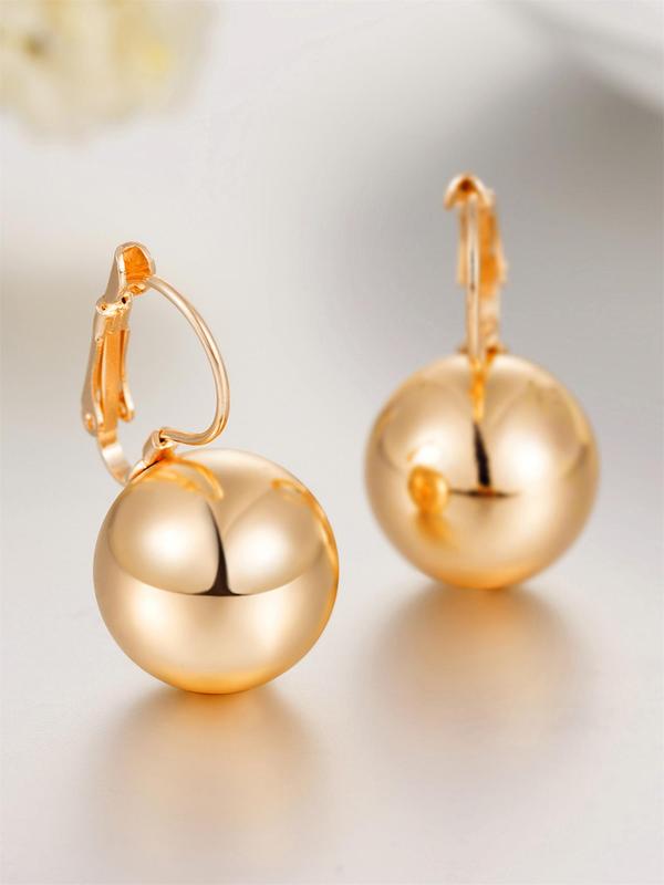 Minimalist Elegant Ball Design Dangle Earrings, Fashionable Dangle Earrings for Women & Girls, Trendy All-match & Exquisite Jewelry for Birthday Gift