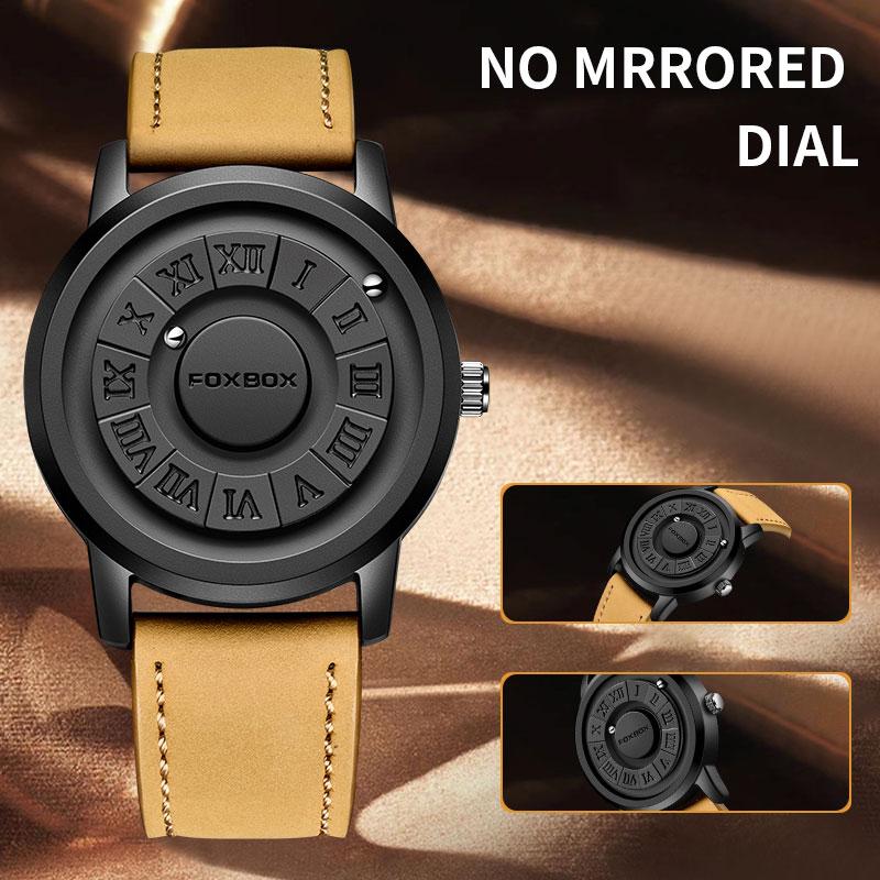 FOXBOX New Concept Design Magnetic Roman Numeral Unisex Fashion Watch