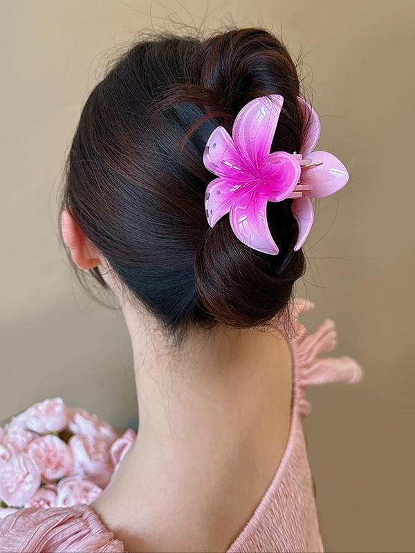 Simple Flower Design Hair Claws, Casual and Versatile Hair Accessories for Women, Minimalist Headwear Suitable for Beach Vacation Daily Use